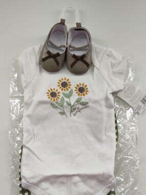 Hudson Baby 3PC Set Sunflower Love Size 9-12months                   P#686-P#694